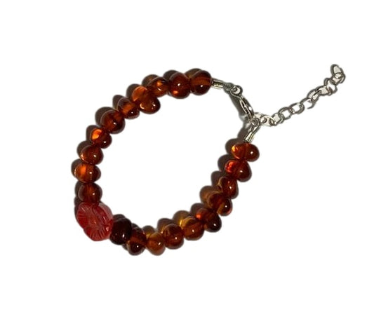 Red Rose Baby Amber Bracelet