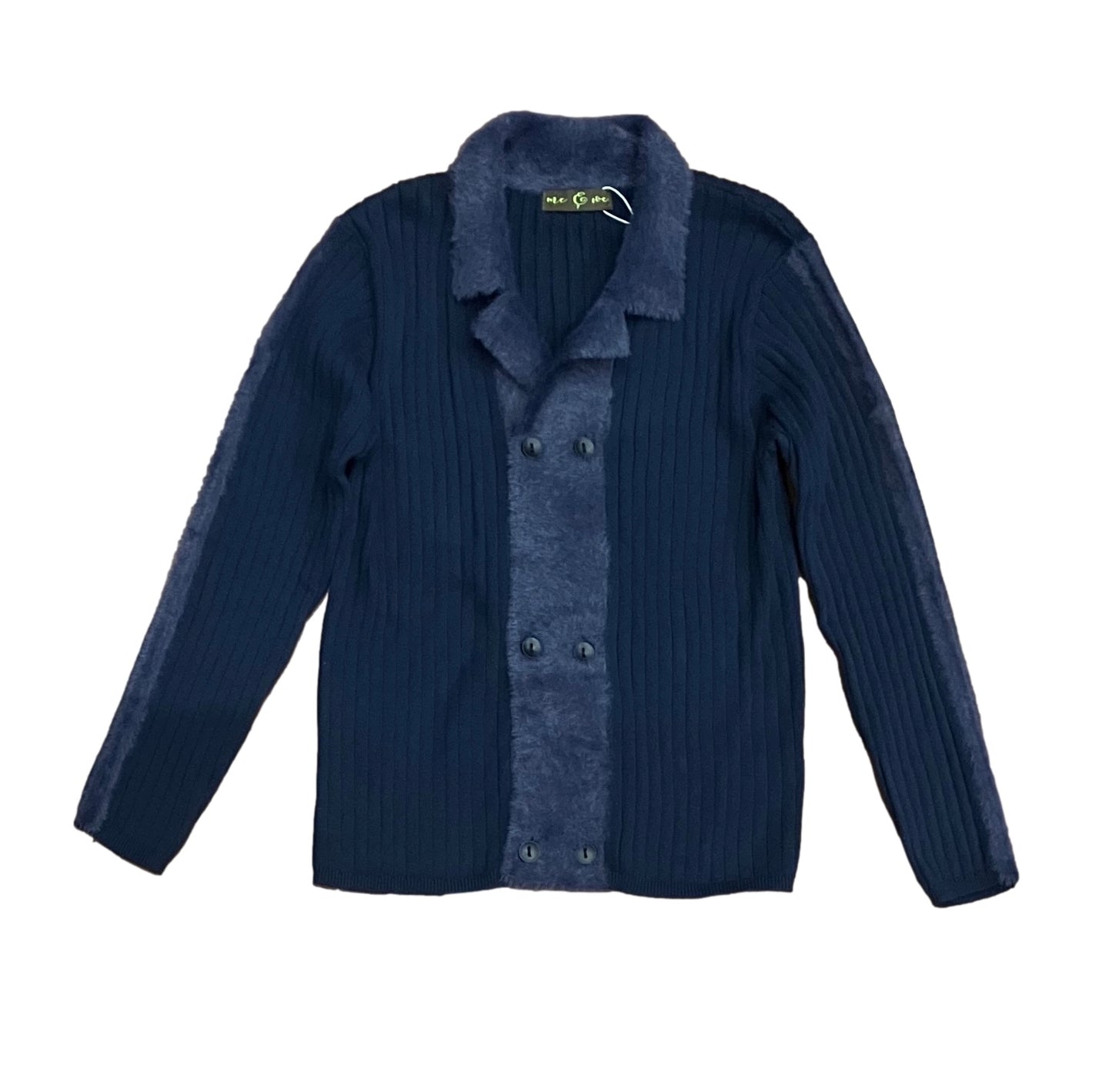 Knit Boys Blazer Ribbed With Mohair Stripe