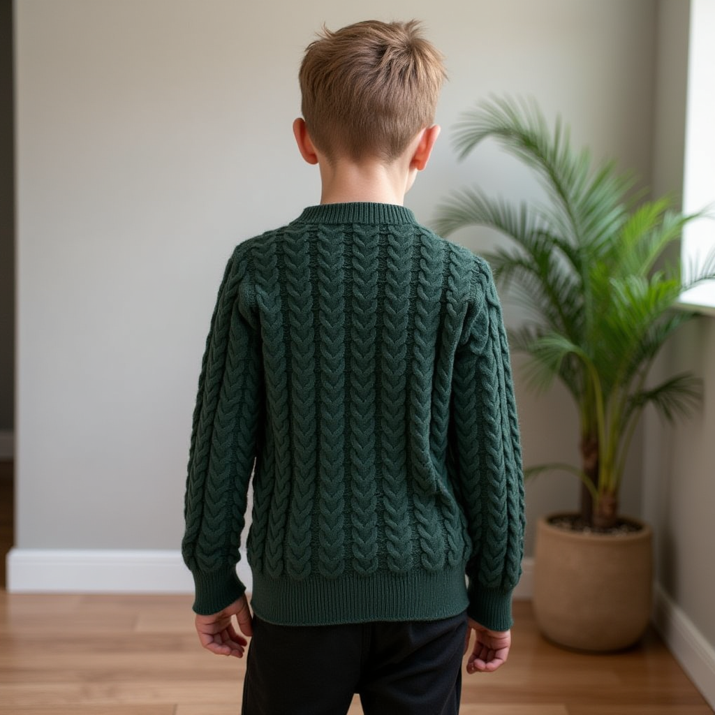 Green Cable Knit Sweater