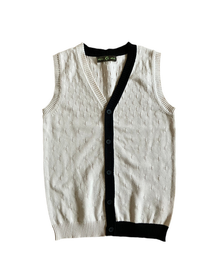 Pointelle sleeveless vest