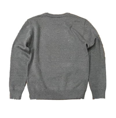 Center Emblem Knit Sweater, center logo knit sweater, center logo knit sweater, men’s emblem knit pullover, center crest sweater