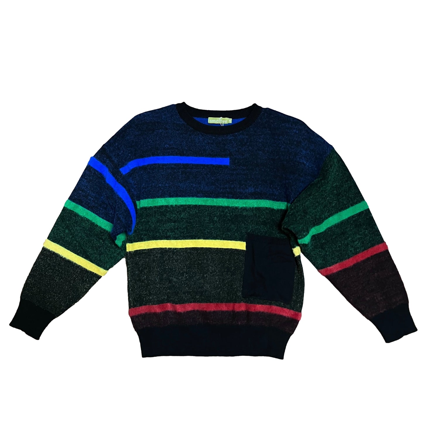 Multi Color Stripe Mohair Sweater Top