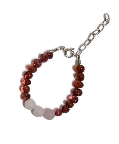 Baby Amber Bracelet with Rose Quartz