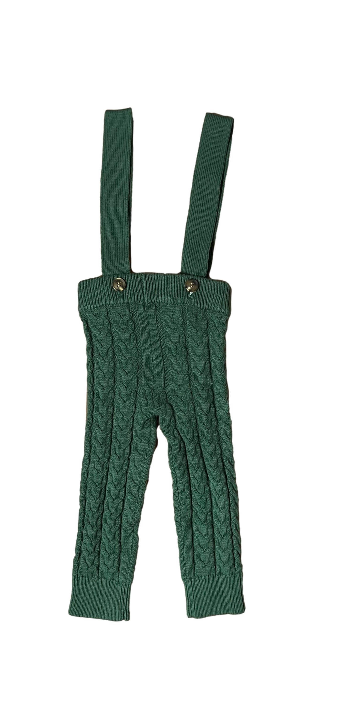 Cable Knit Hunter Green Baby Trousers