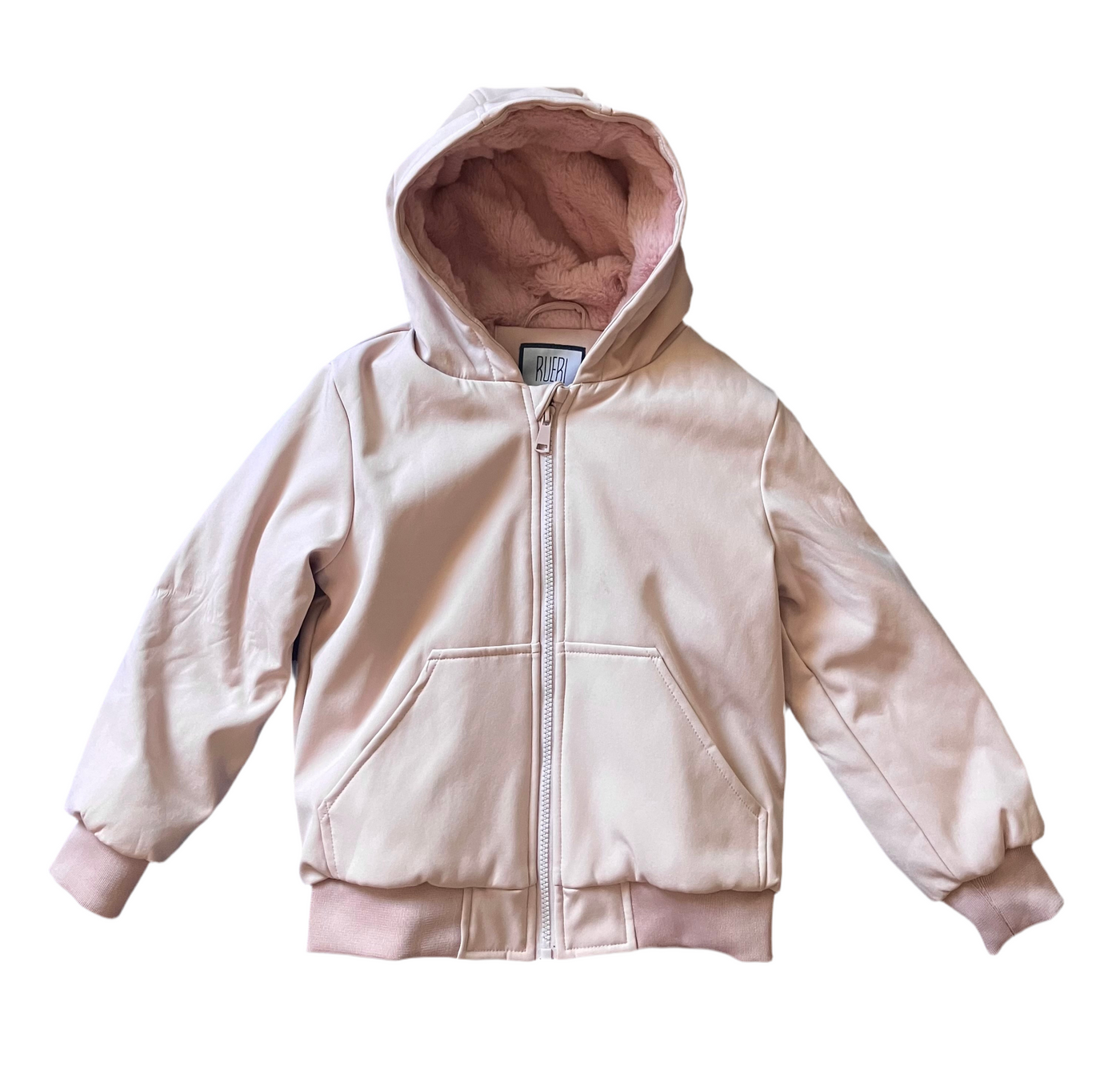 Fur Lined Hoodie Jacket Pink