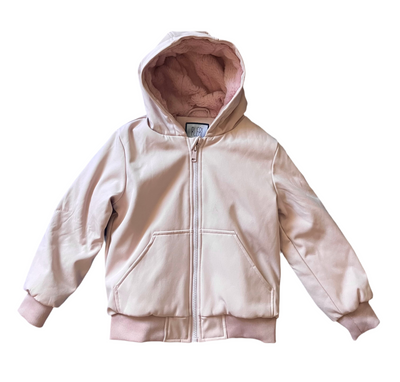 Fur Lined Hoodie Jacket Pink