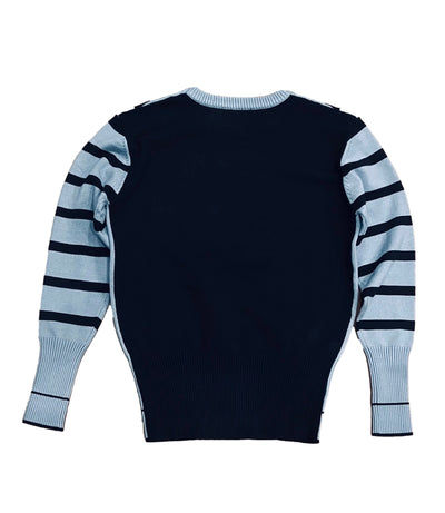 Striped knit top, women’s striped knit top, casual striped sweater top, long sleeve striped knit