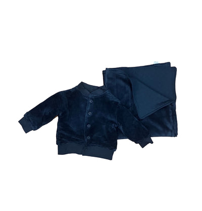 Baby Warm Velour Bomber Jacket Set