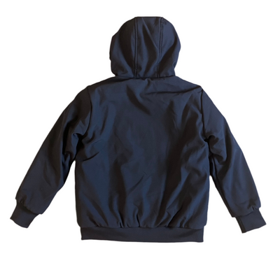 Fur Lined Hoodie Navy Inside
