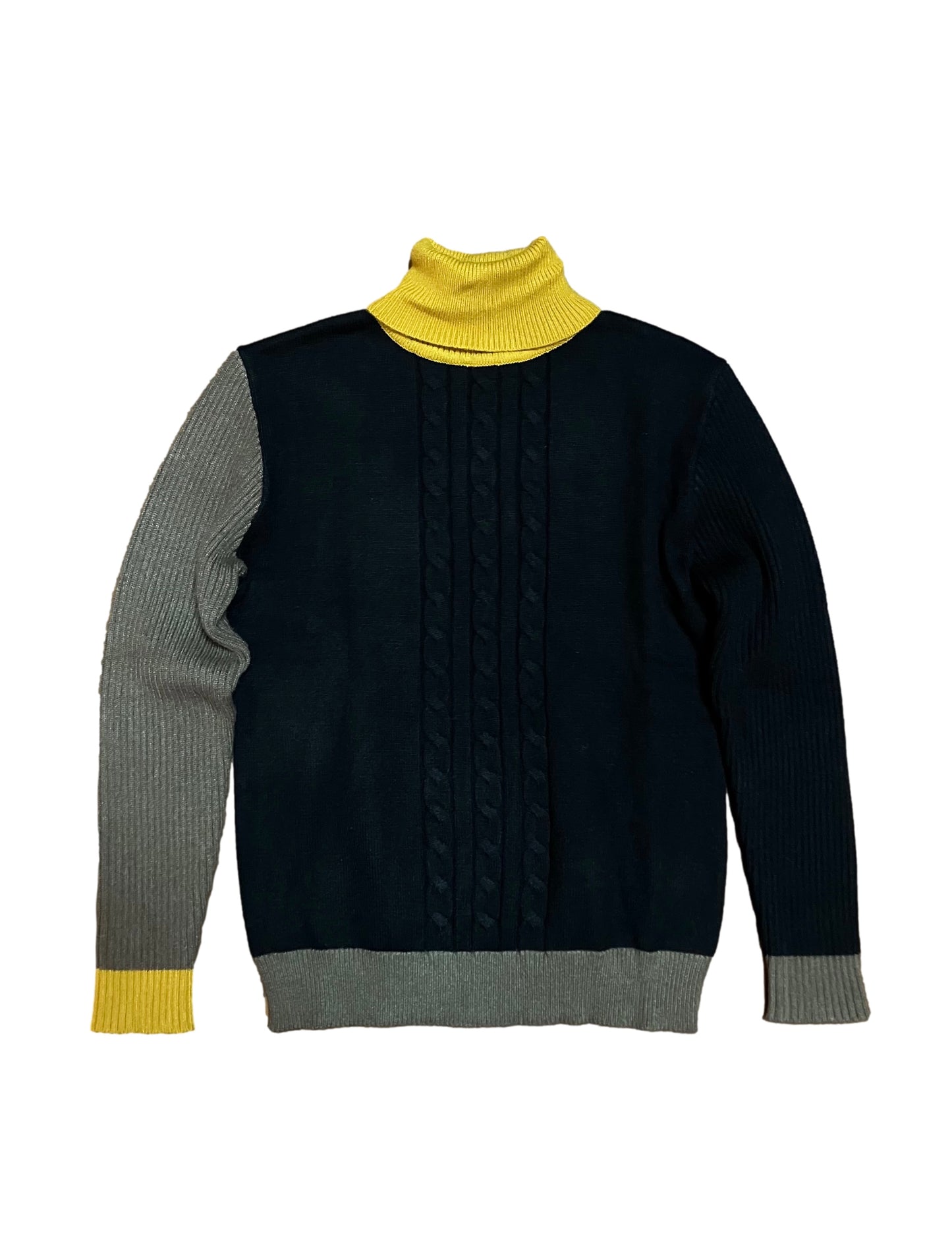 Cable Knit Multi Color Turtle Neck