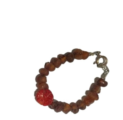 Red Rose Baby Amber Bracelet