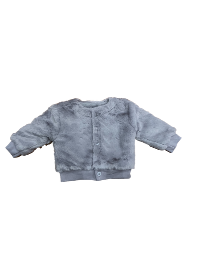 Cozy Ribbed Bonnet and Plush Jacket Set