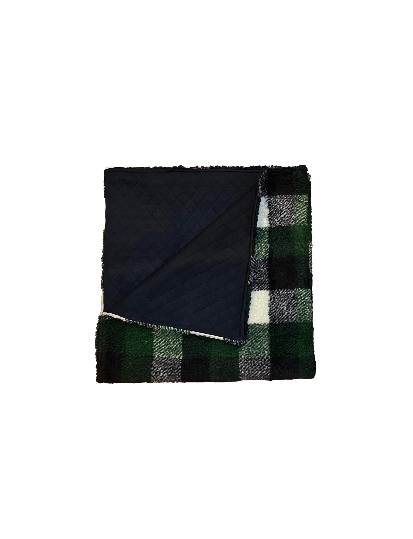 Sherpa Checked Baby Jacket And Blanket Set