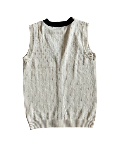 Pointelle sleeveless vest