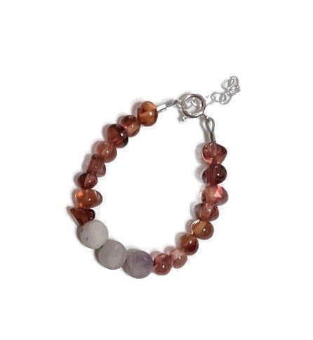 Baby Amber Bracelet with Amethyst