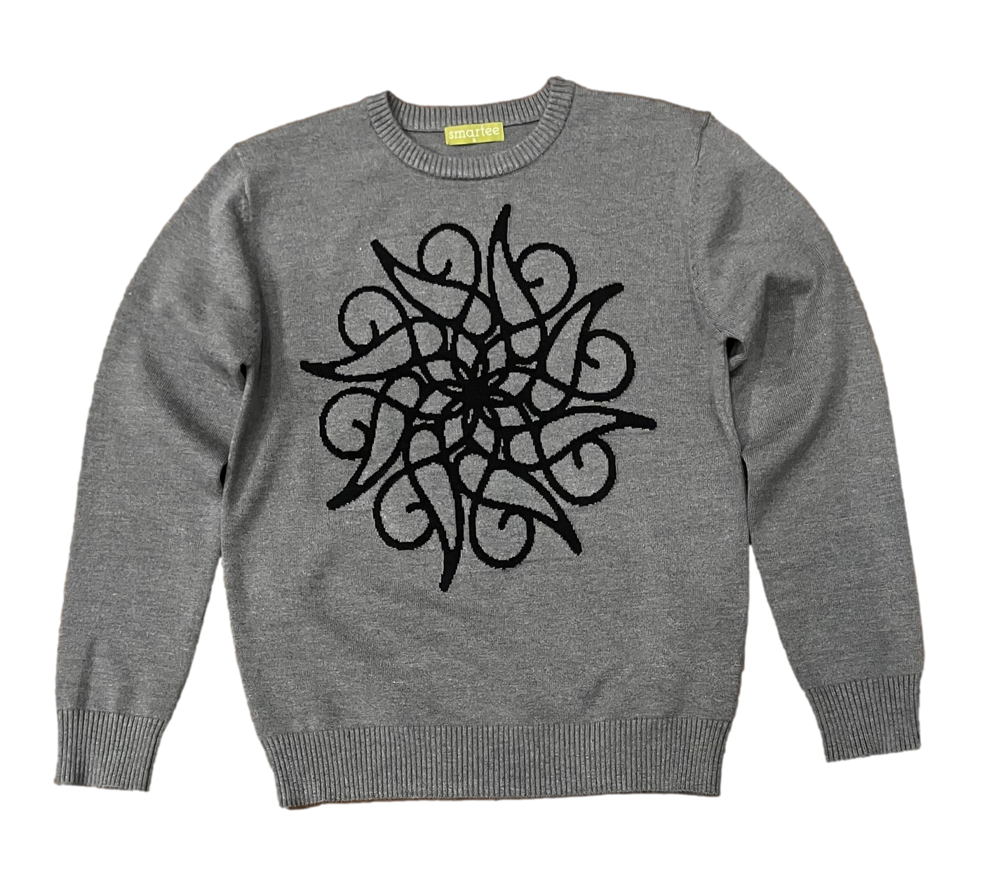 Center Emblem Knit Sweater, center logo knit sweater, center logo knit sweater, men’s emblem knit pullover, center crest sweater