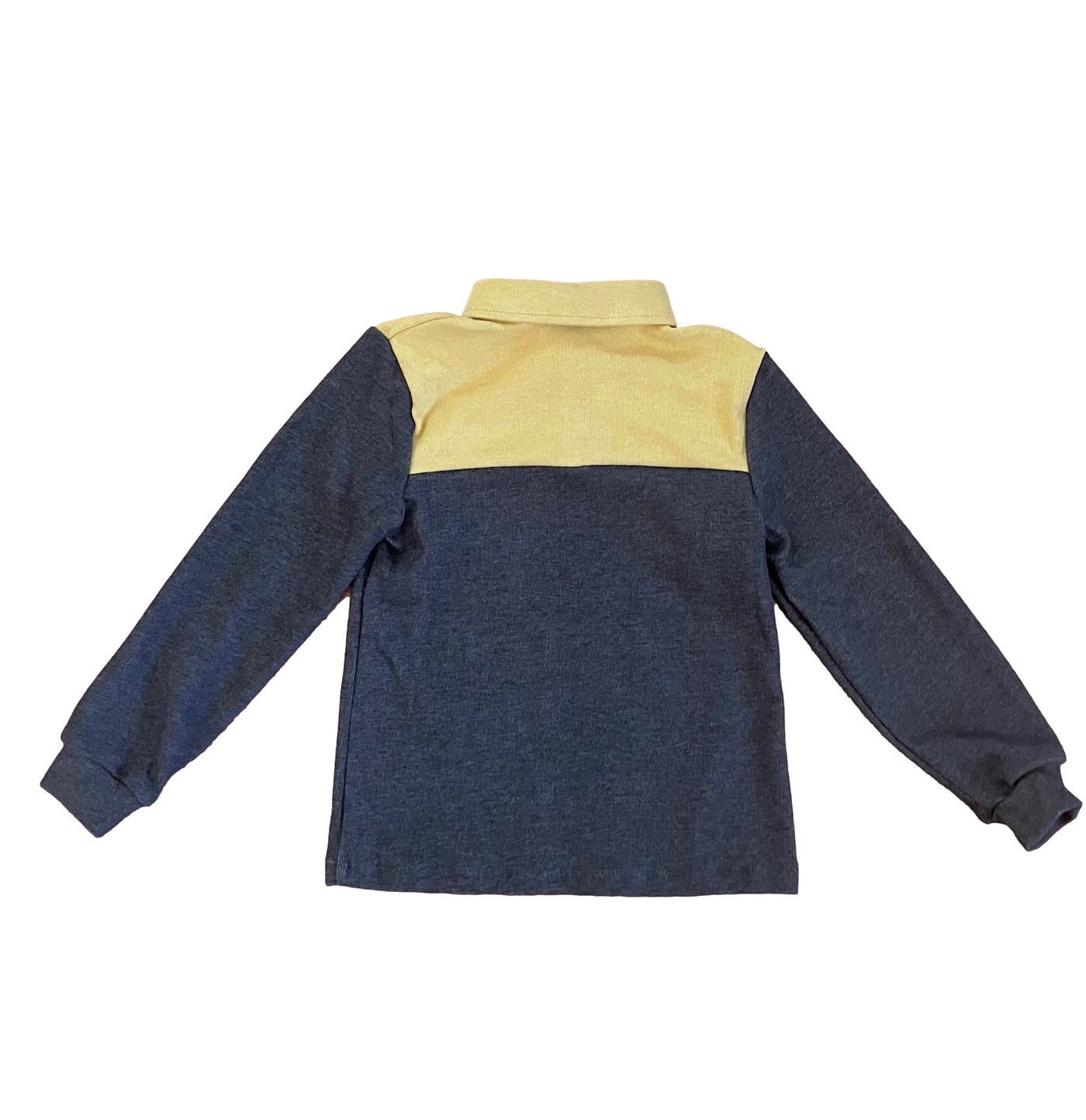 Charcoal and Winter Yellow Colorblock Collar Shirt, charcoal colorblock collar shirt, winter yellow button-up shirt, colorblock collared shirt