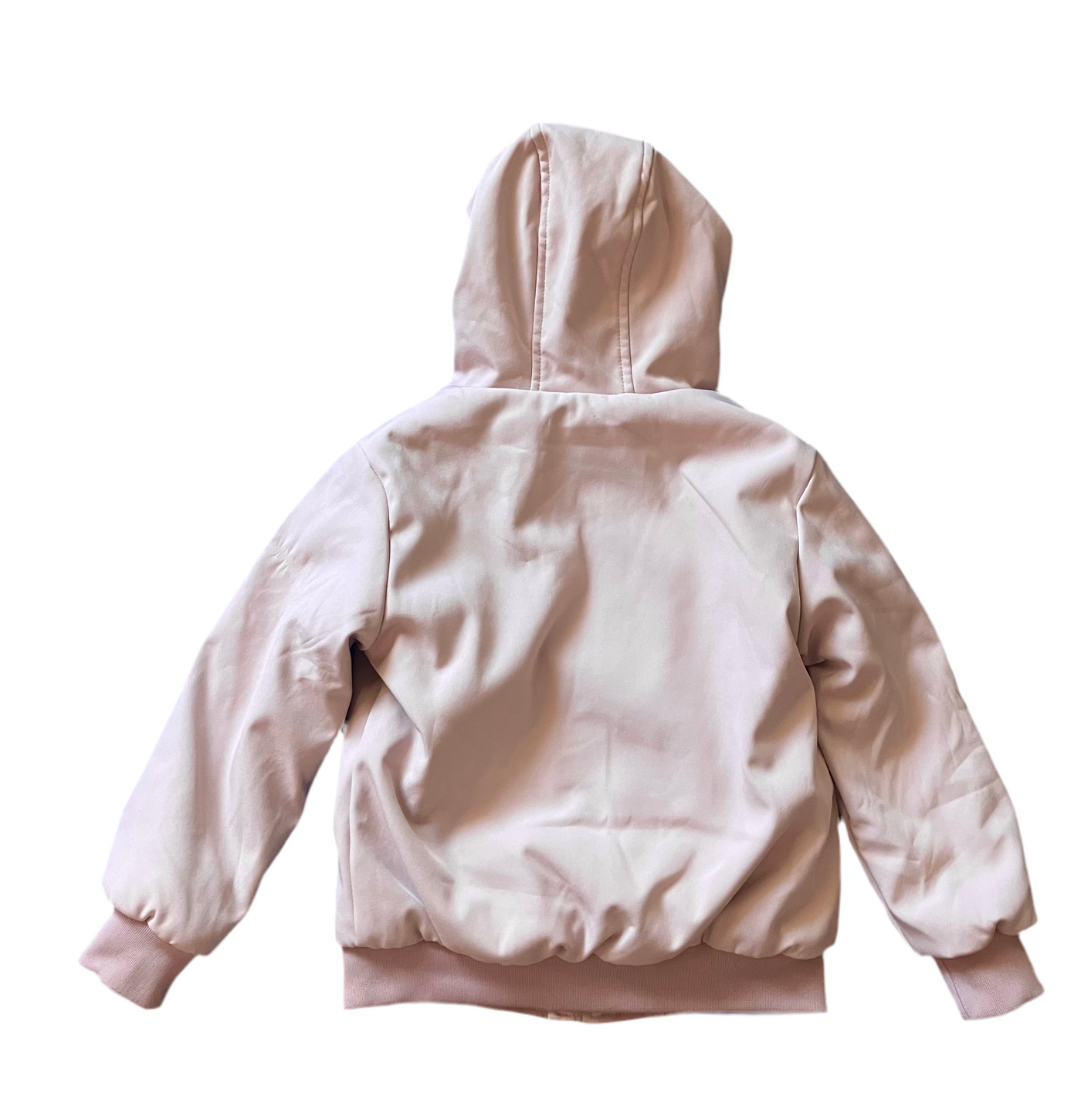 Fur Lined Hoodie Jacket Pink