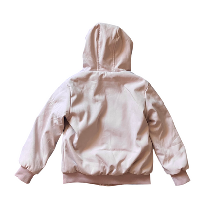 Fur Lined Hoodie Jacket Pink