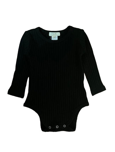 Long Sleeve Knit Rib Baby Dressy Bodysuit Crew Neck