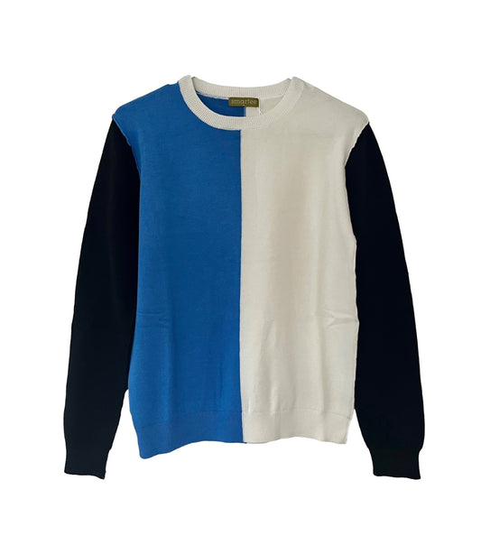 Cotton Knit Color Block Top