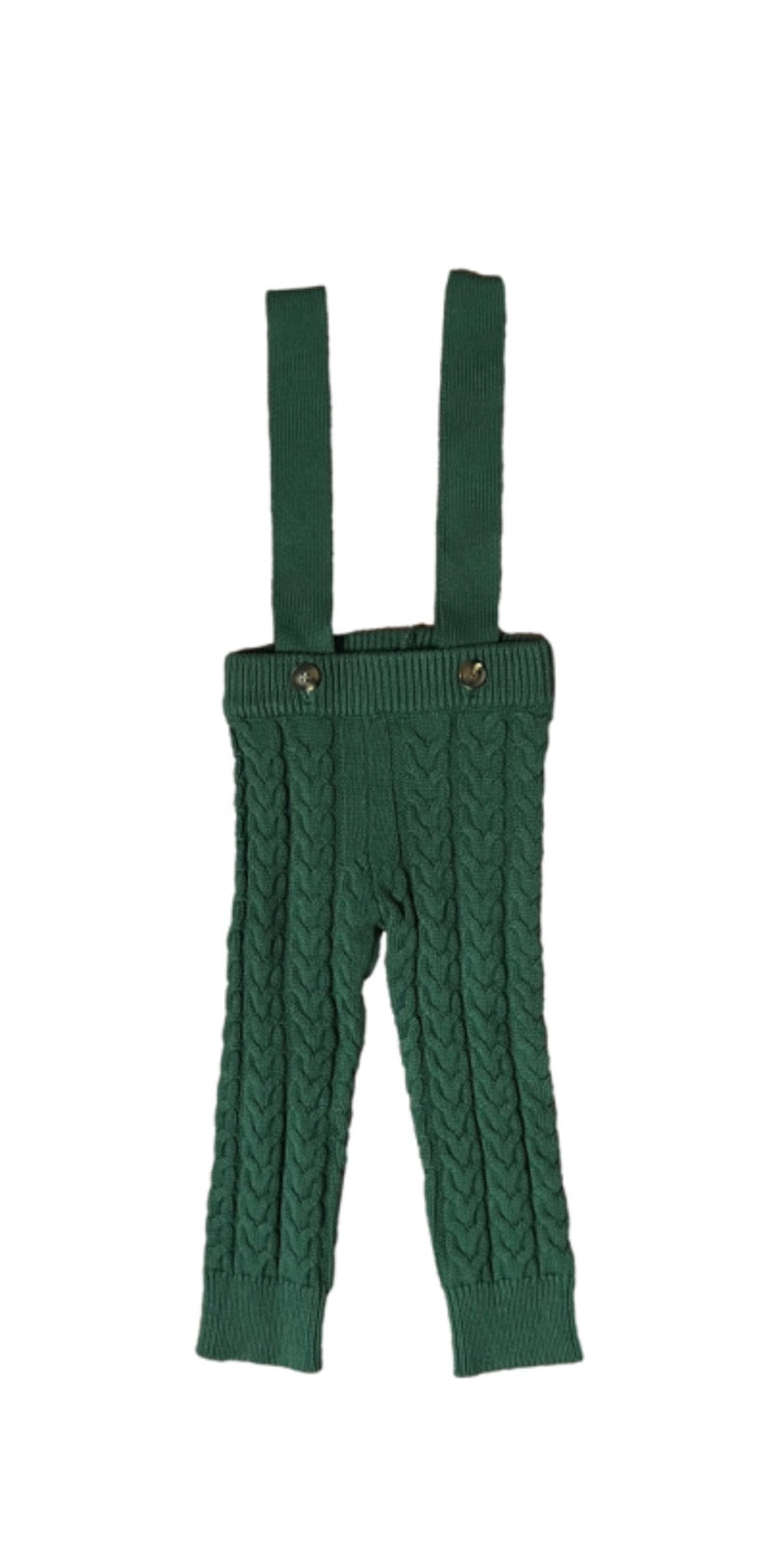 Cable Knit Hunter Green Baby Trousers