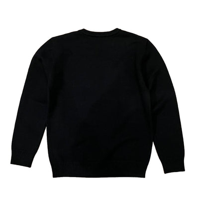 Emblem Sweater Black, black emblem logo sweater, men’s black emblem sweater, black crest pullover